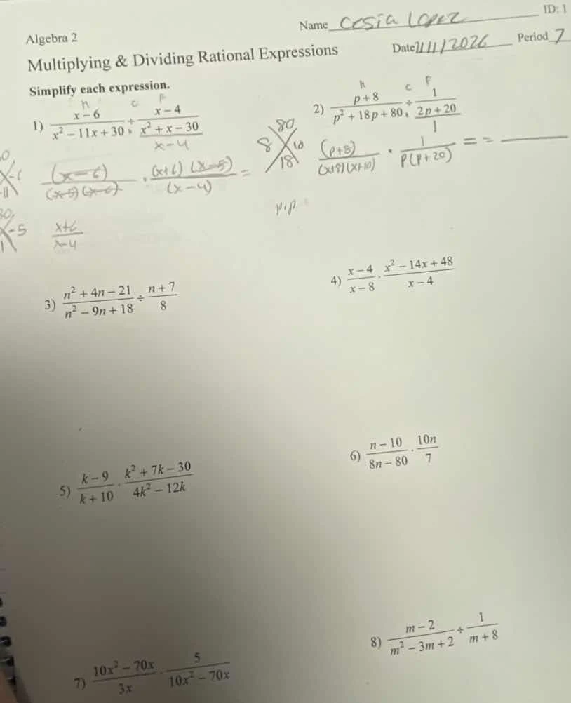 algebra 2 name id:1 multiplying & dividing rational expressions date pe…
