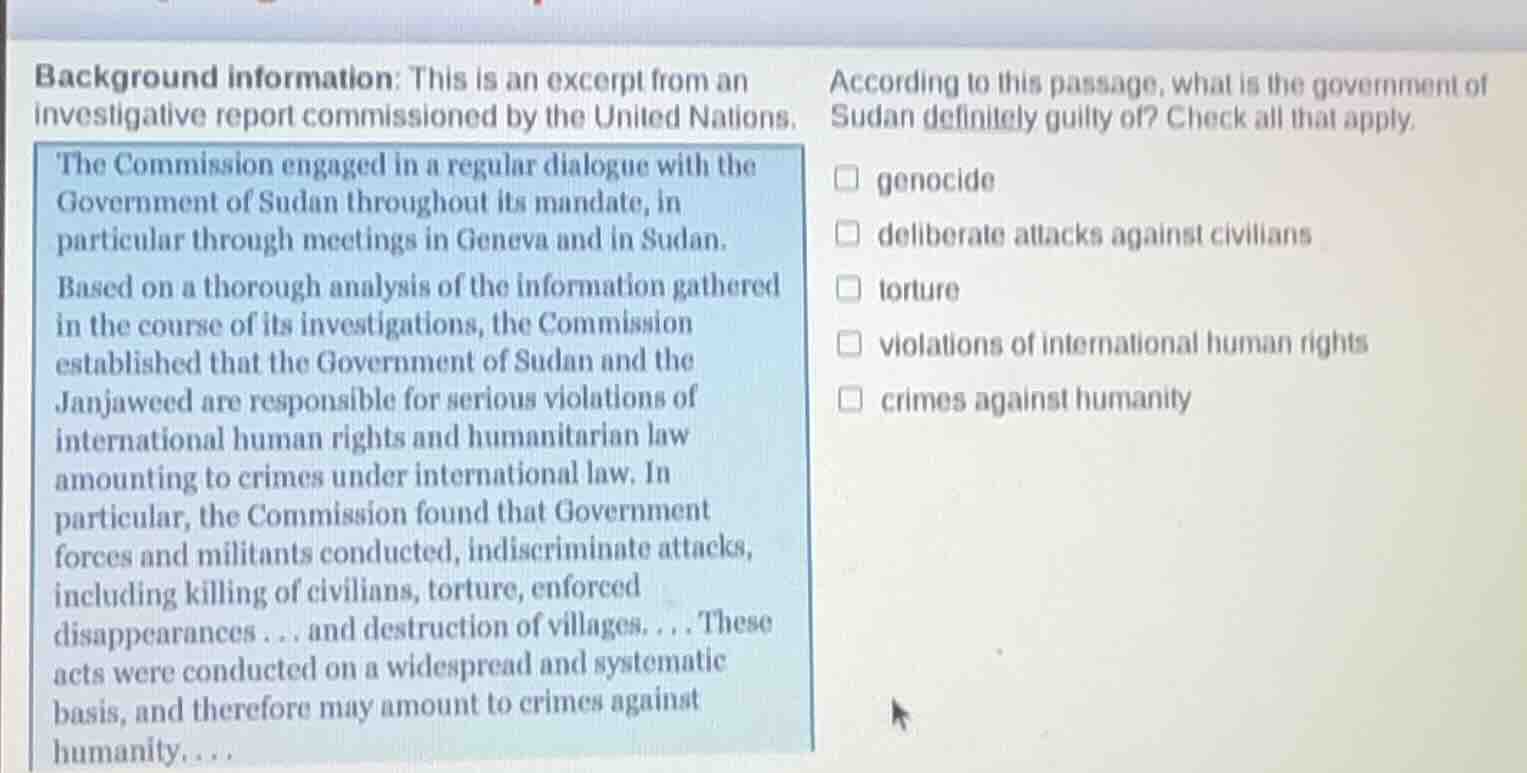 background information: this is an excerpt from an investigative report…