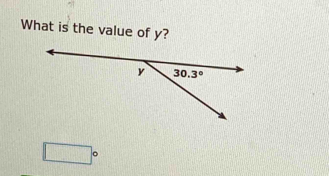 what is the value of y? $30.3^{\\circ}$