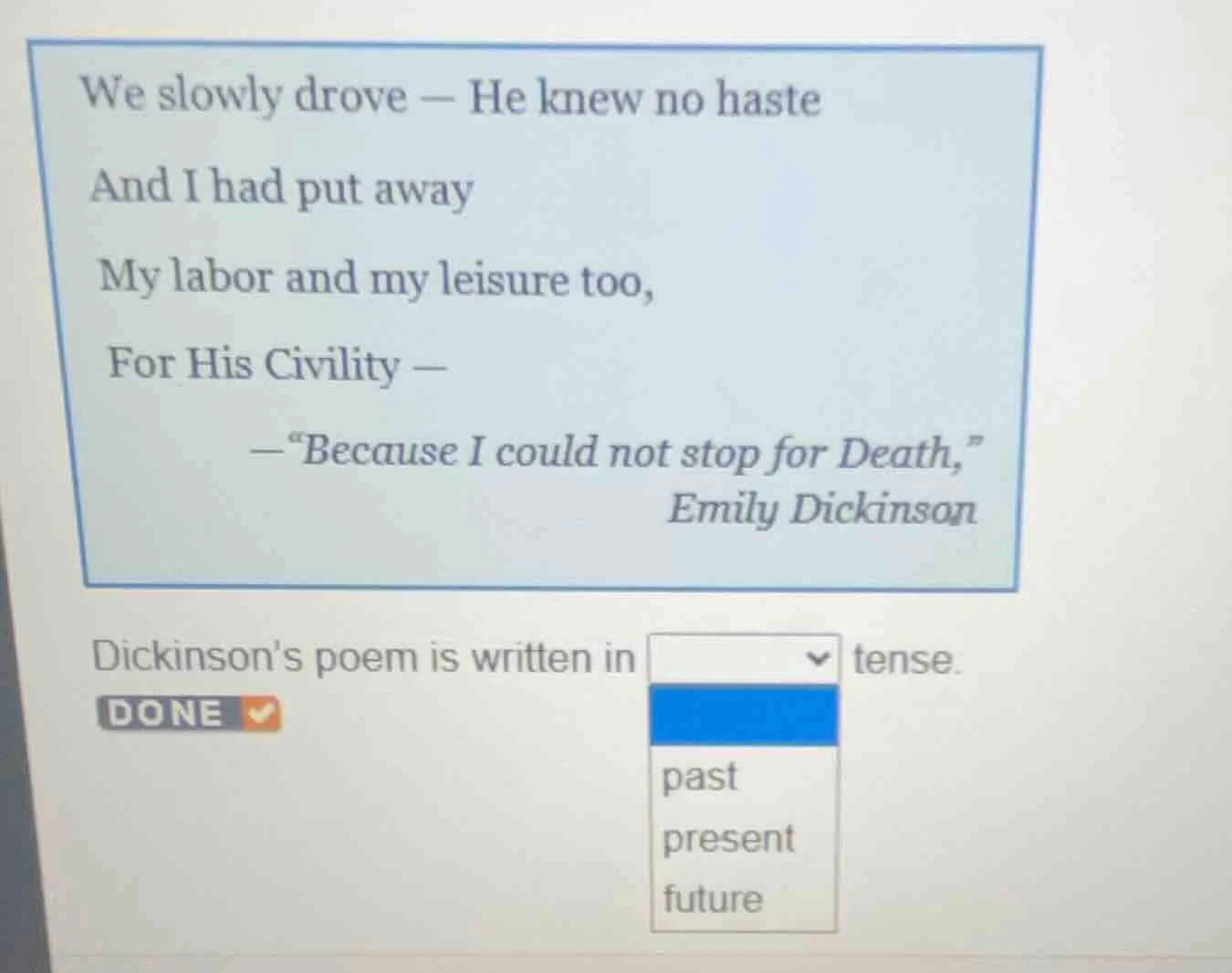 we slowly drove — he knew no haste and i had put away my labor and my l…