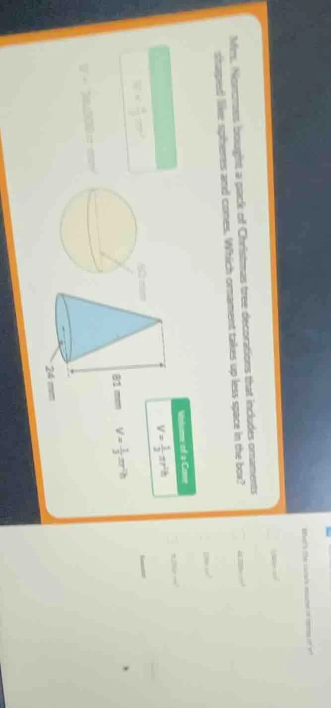 mrs. norcross bought a pack of christmas tree decorations that includes…