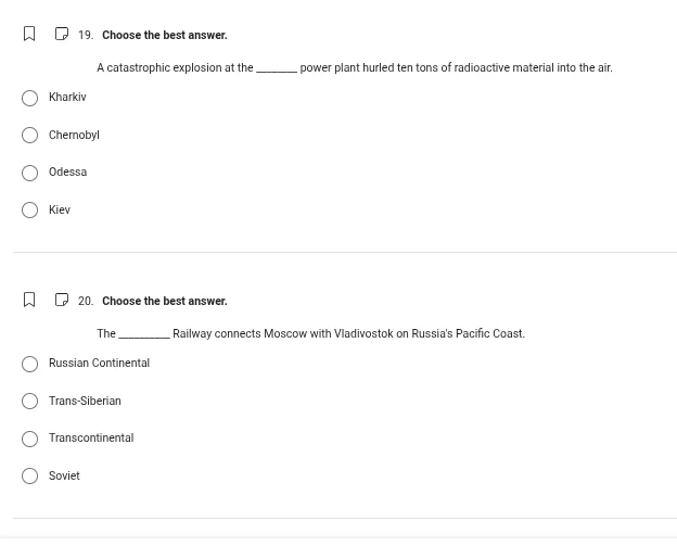 19. choose the best answer. a catastrophic explosion at the ______ powe…