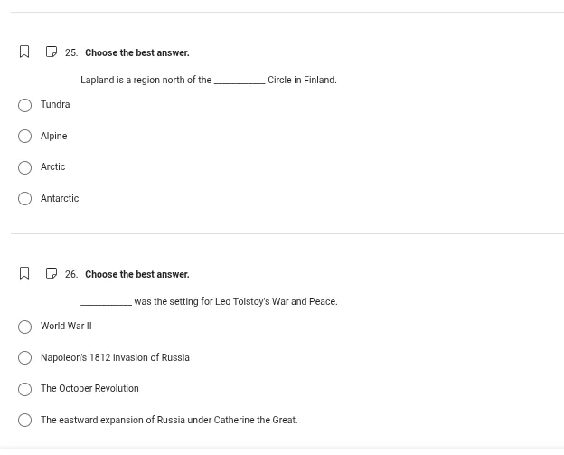 25. choose the best answer. lapland is a region north of the ________ c…