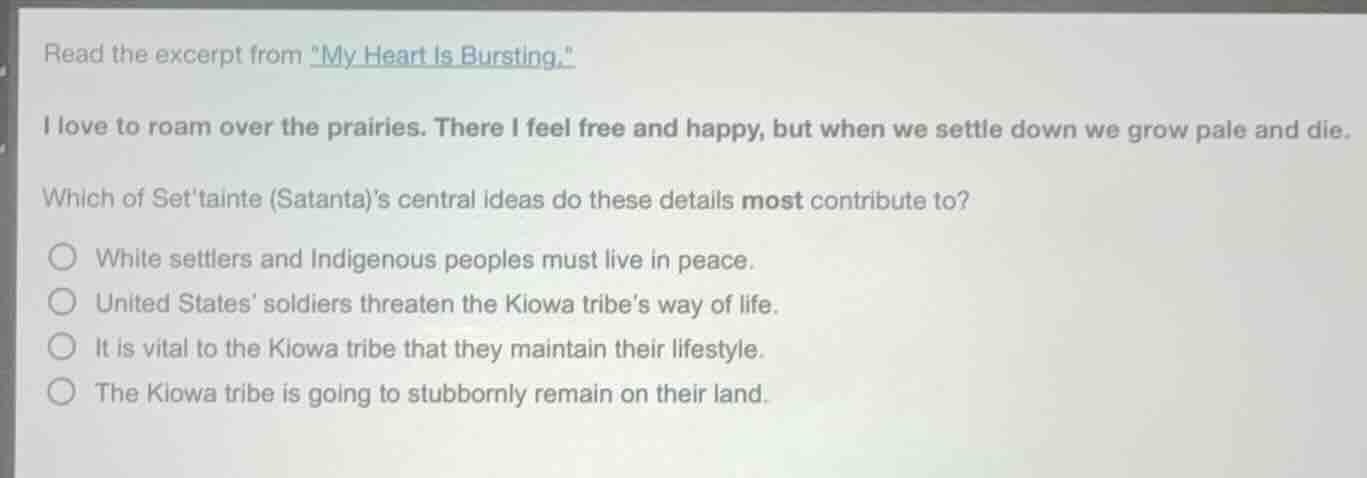 read the excerpt from \my heart is bursting.\ i love to roam over the p…