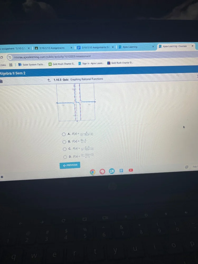 algebra ii sem 2 1.10.3 quiz: graphing rational functions a. $f(x)=\\fr…