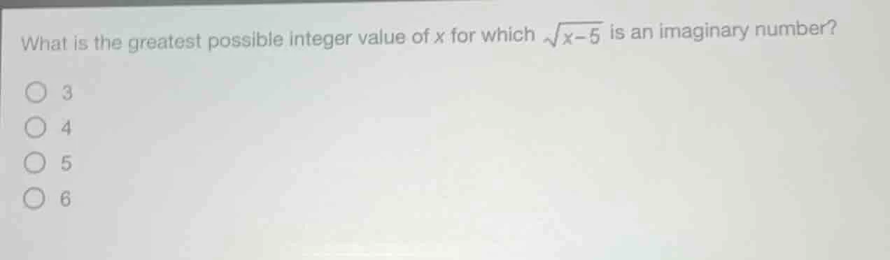what is the greatest possible integer value of x for which $sqrt{x-5}$ …