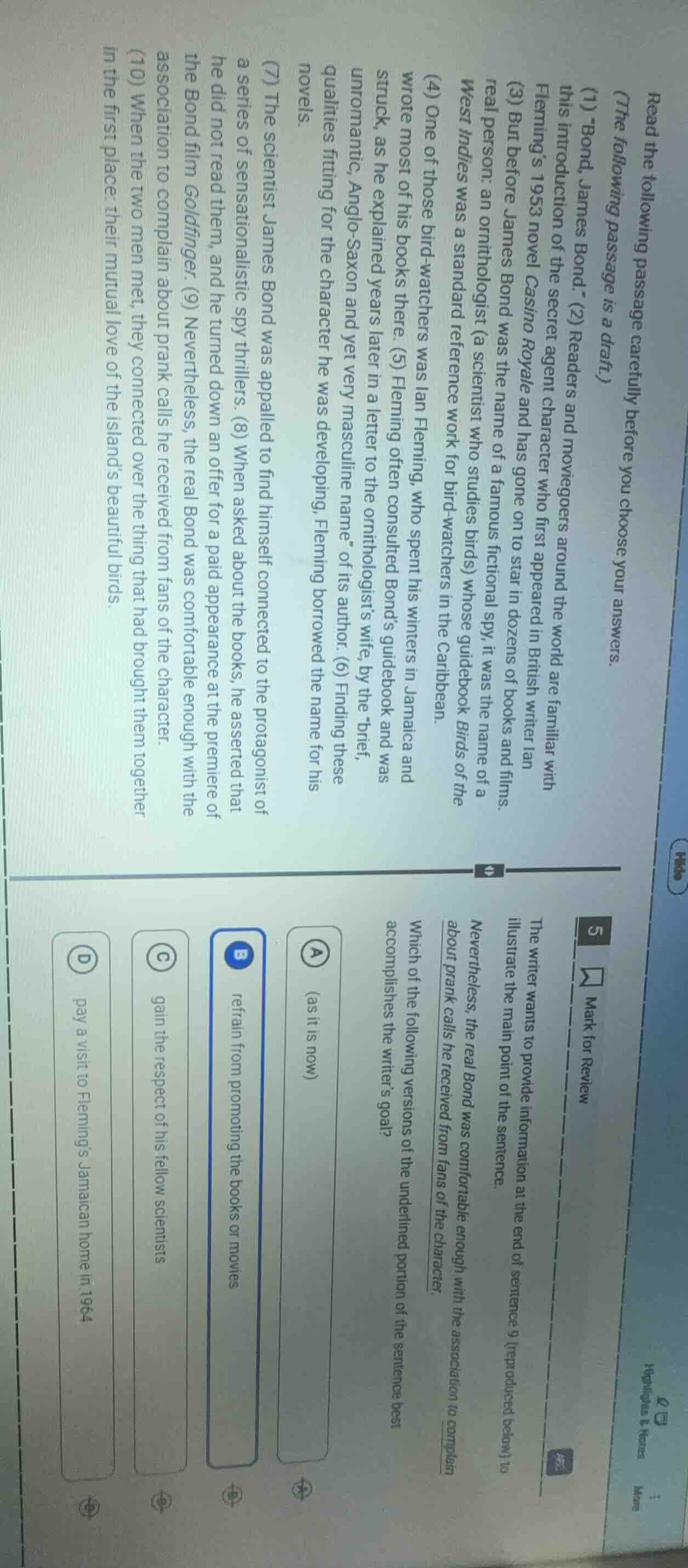 read the following passage carefully before you choose your answers.(th…