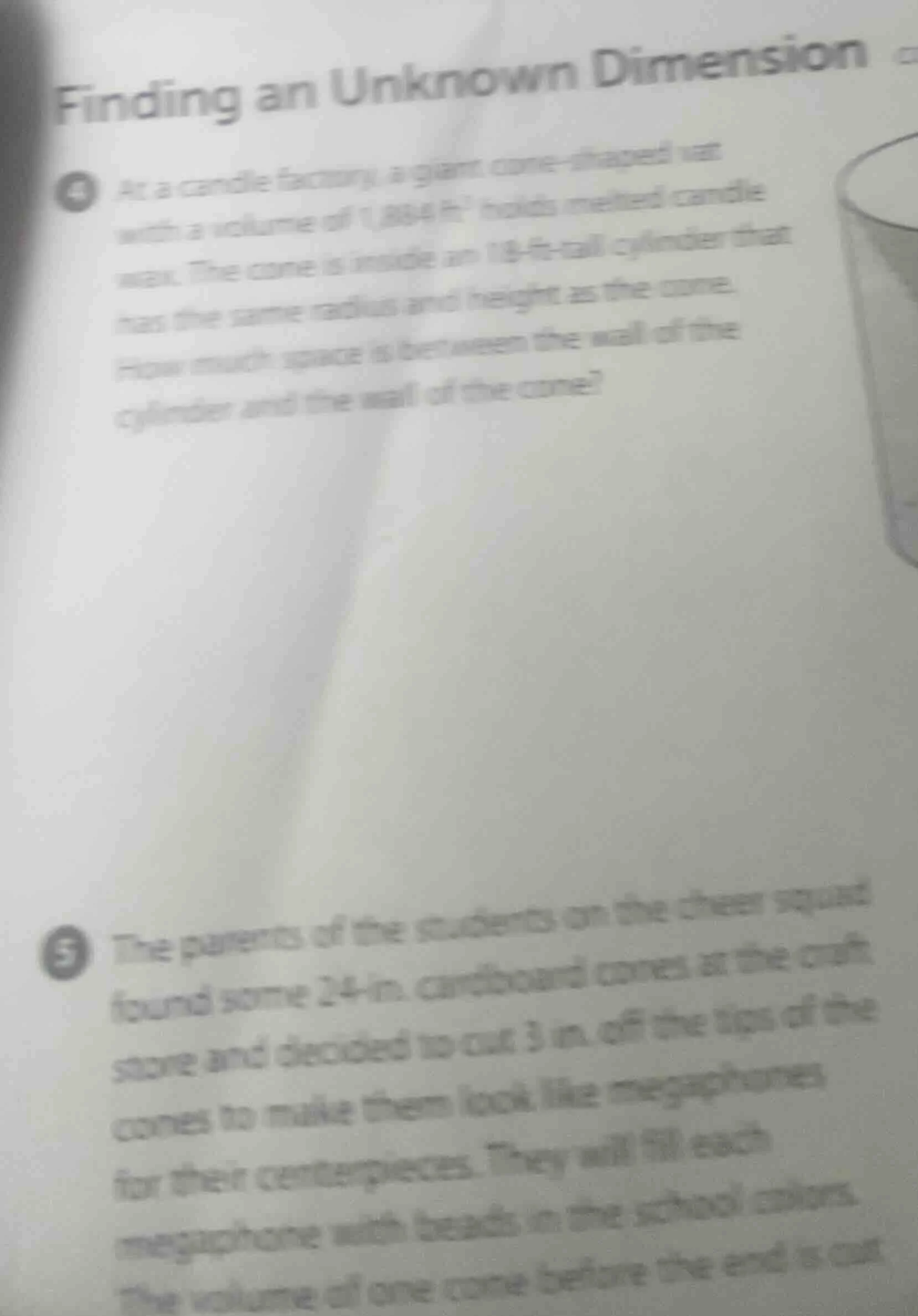 finding an unknown dimension 4 at a candle factory, a giant cone-shaped…