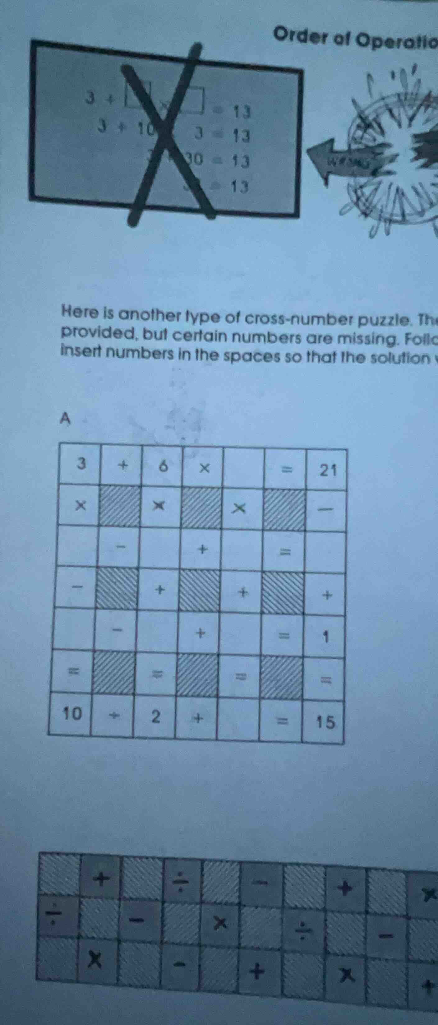order of operatiohere is another type of cross-number puzzle. the provi…