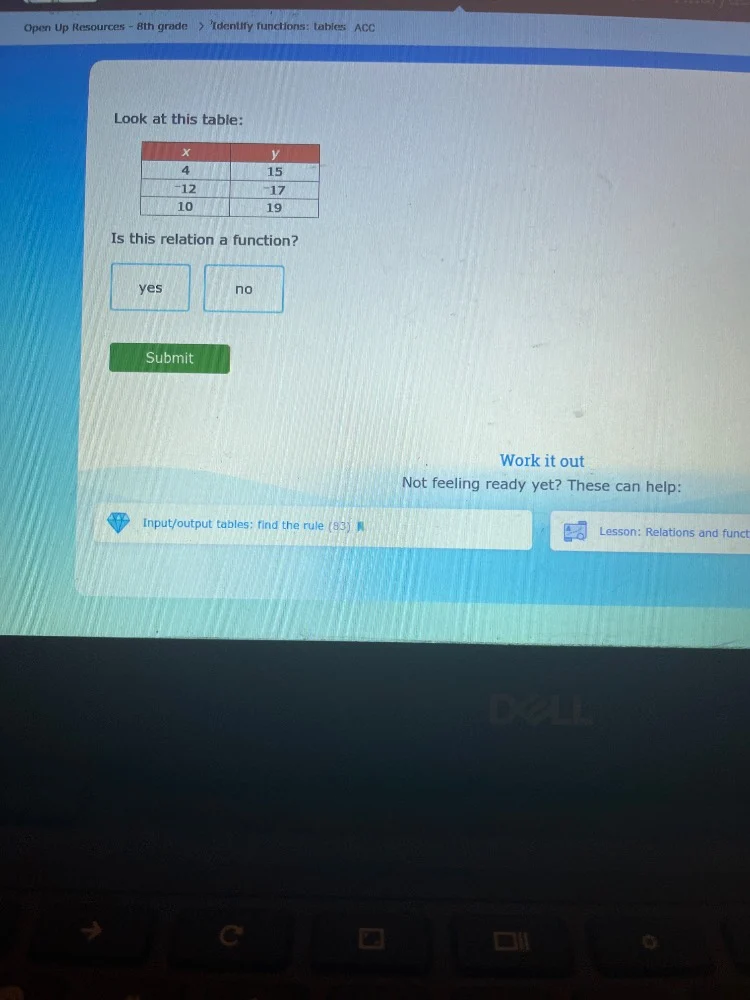 open up resources - 8th grade > identify functions: tables acc look at …