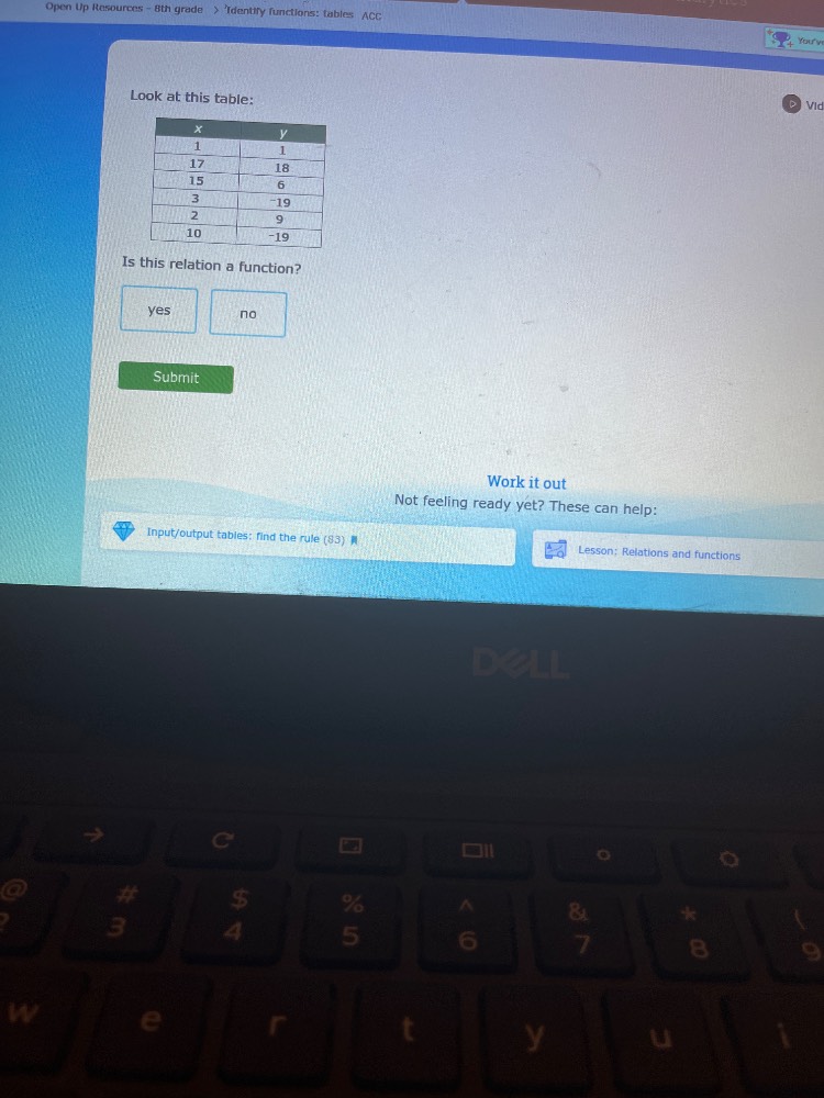 open up resources - 8th grade > identify functions: tables acc look at …