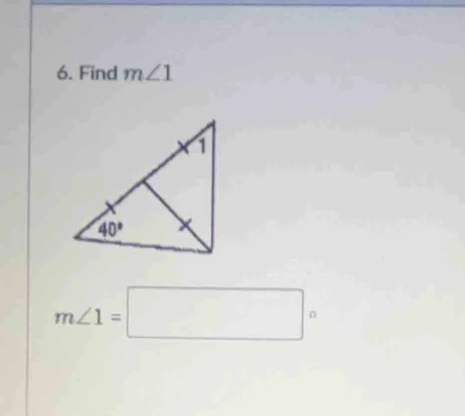6. find $m\\angle 1$ $m\\angle 1 = \\square ^\\circ$