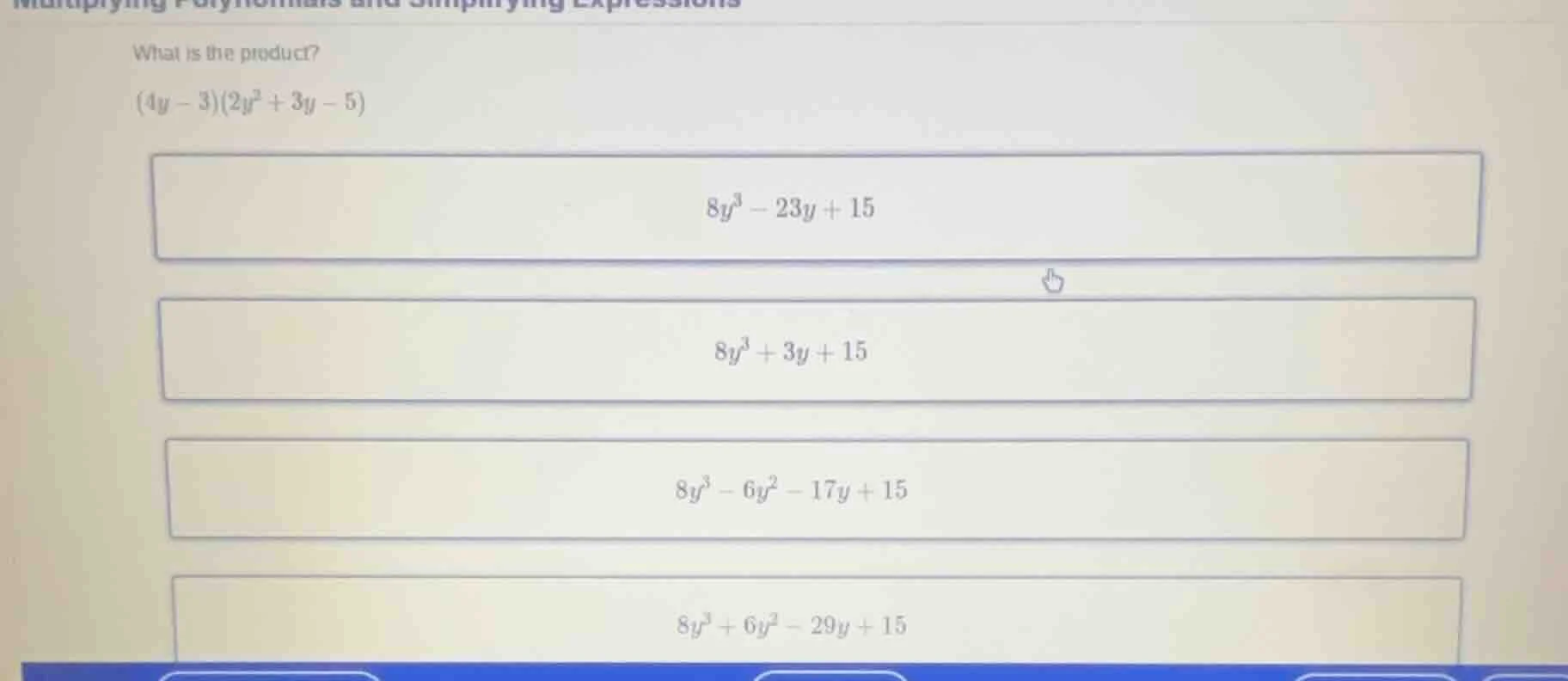 multiplying polynomials and simplifying expressions what is the product…
