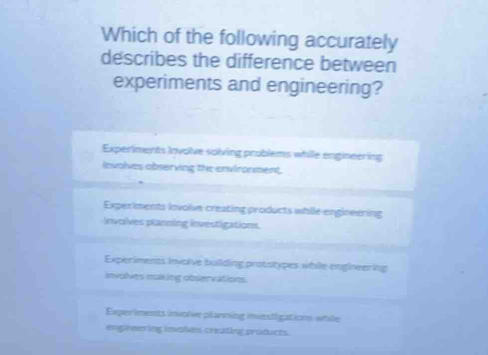 which of the following accurately describes the difference between expe…