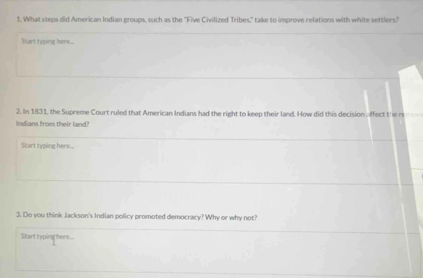 1. what steps did american indian groups, such as the \five civilized t…