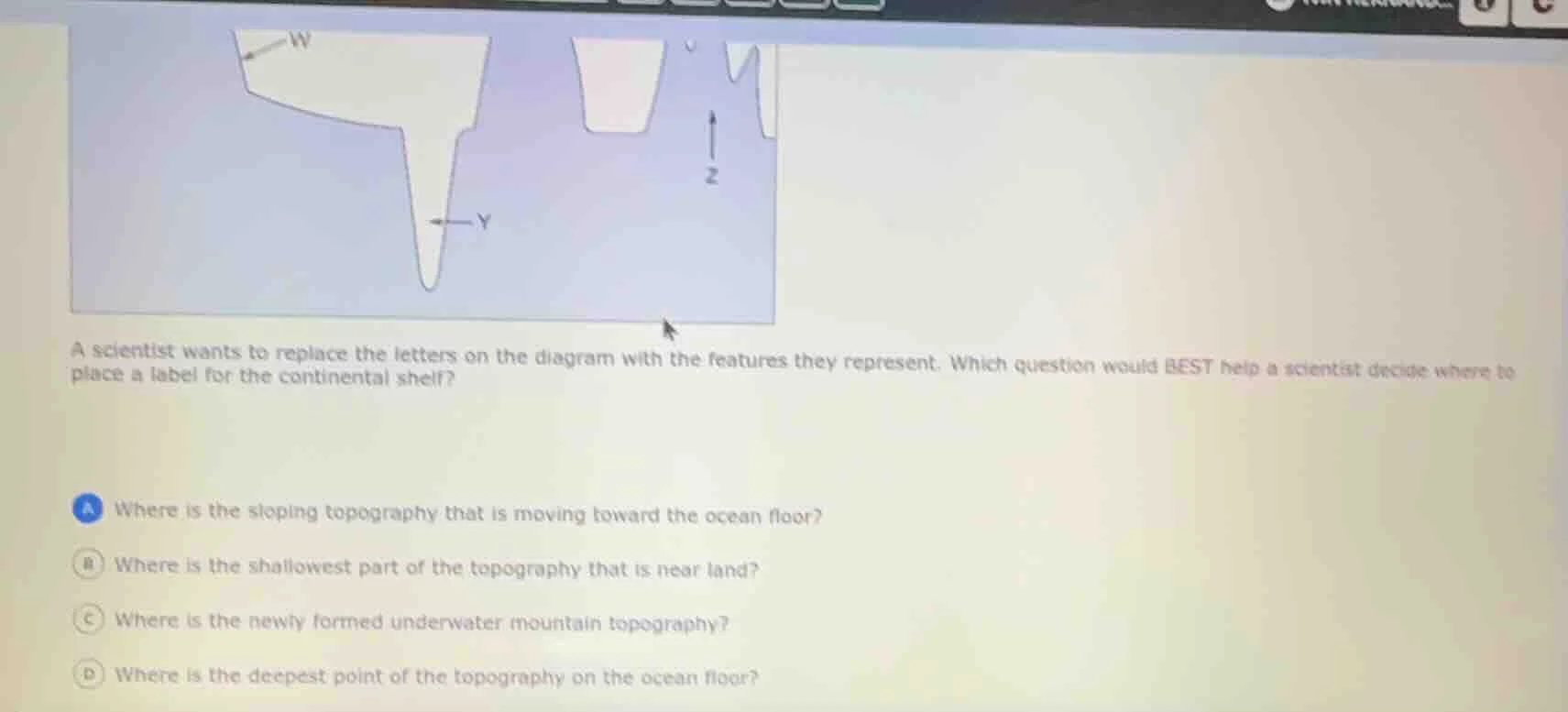 a scientist wants to replace the letters on the diagram with the featur…