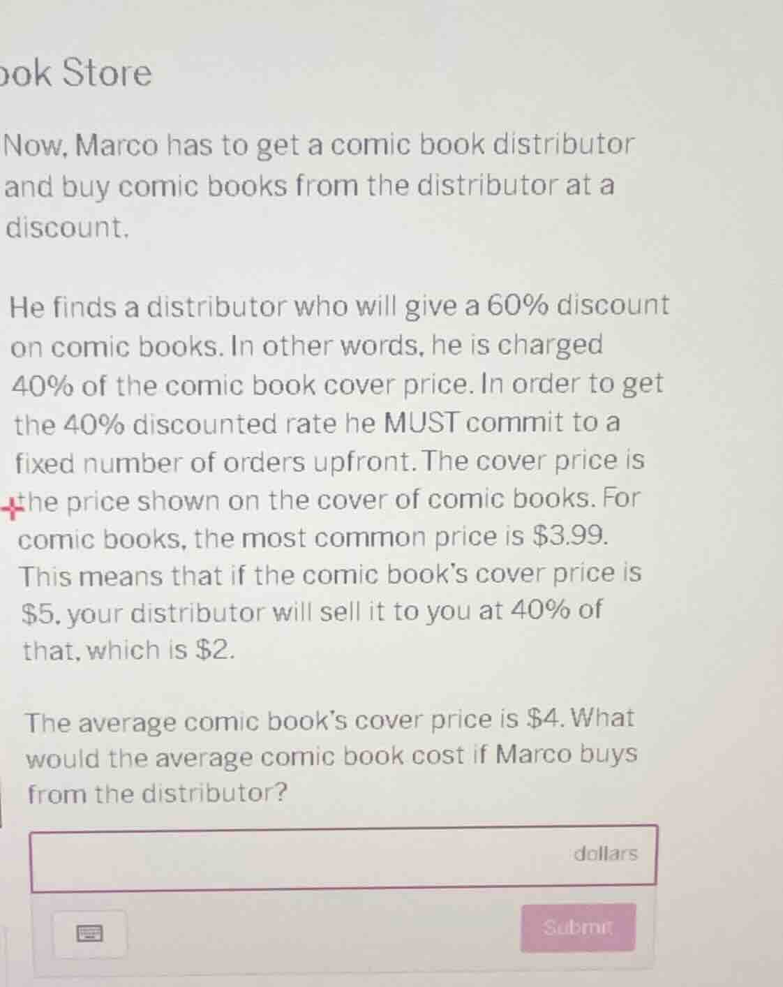 ook store now, marco has to get a comic book distributor and buy comic …