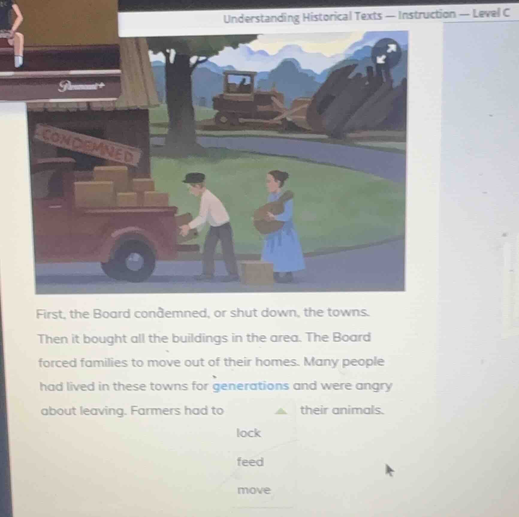 understanding historical texts — instruction — level c first, the board…