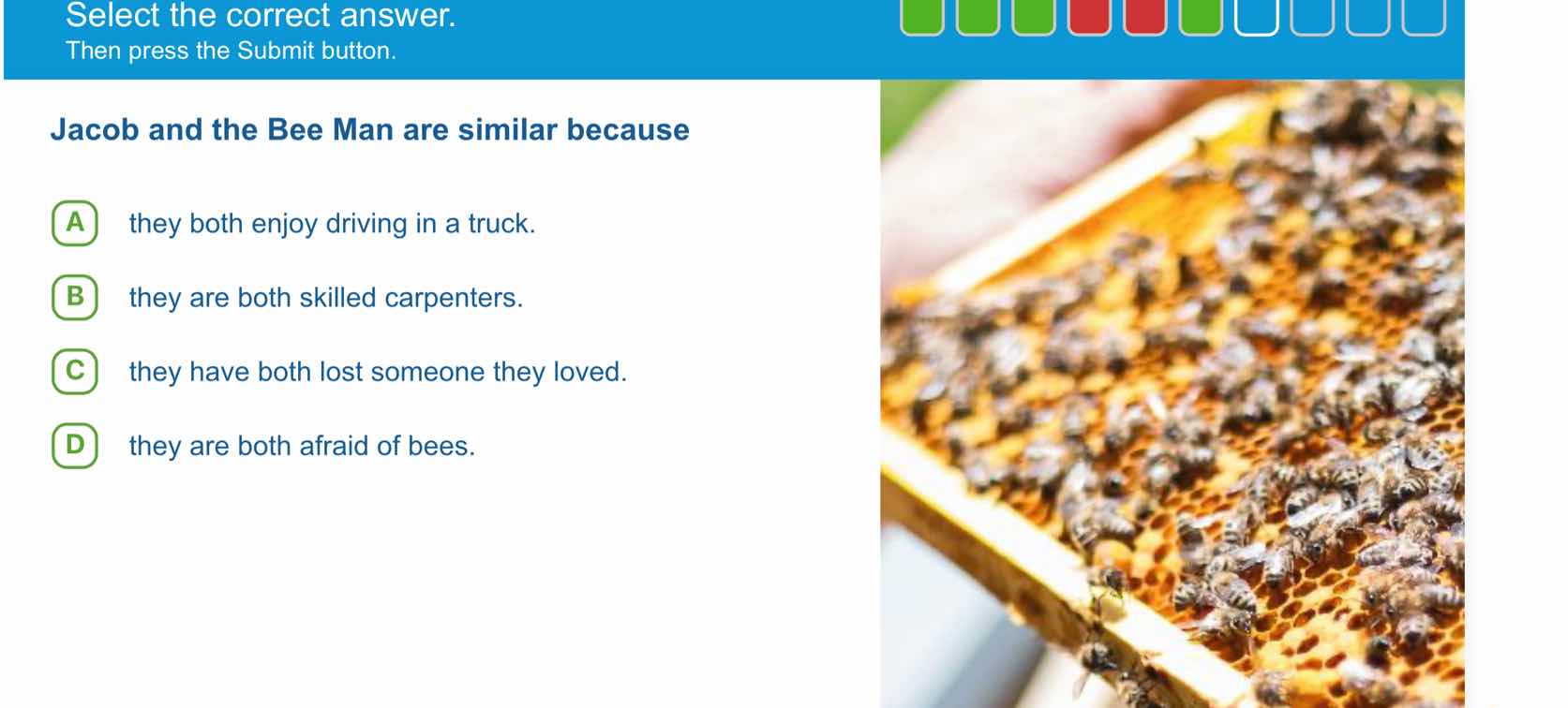 select the correct answer. then press the submit button. jacob and the …