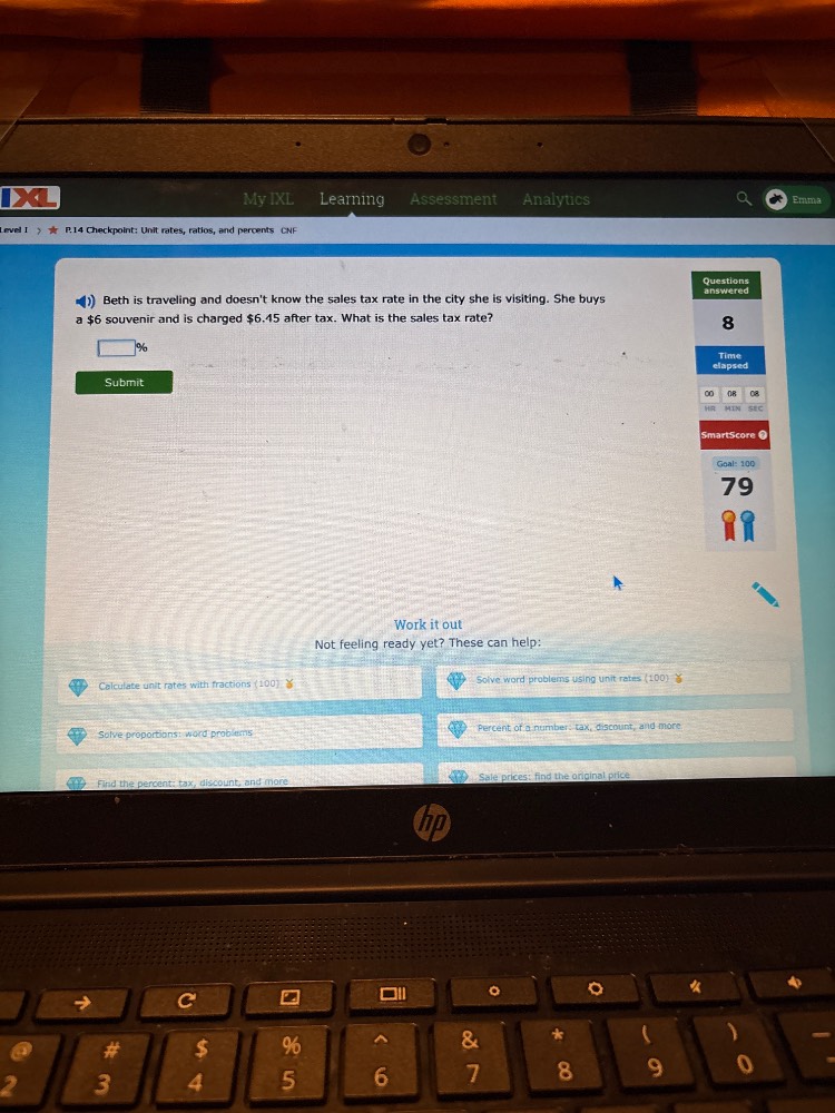 beth is traveling and doesnt know the sales tax rate in the city she is…