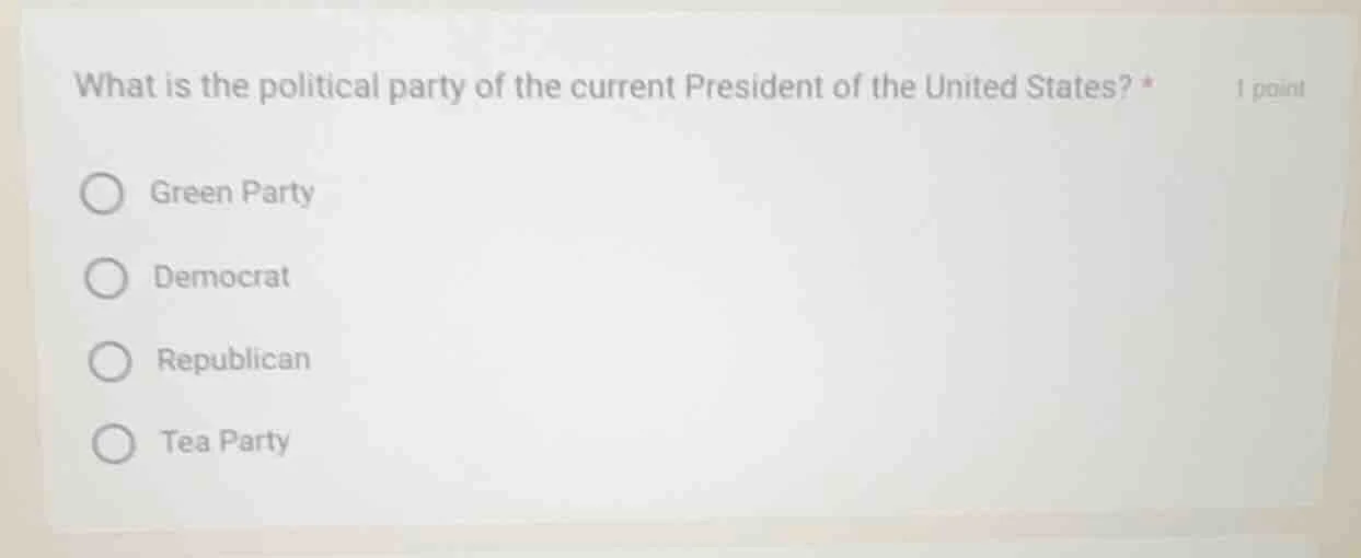 what is the political party of the current president of the united stat…