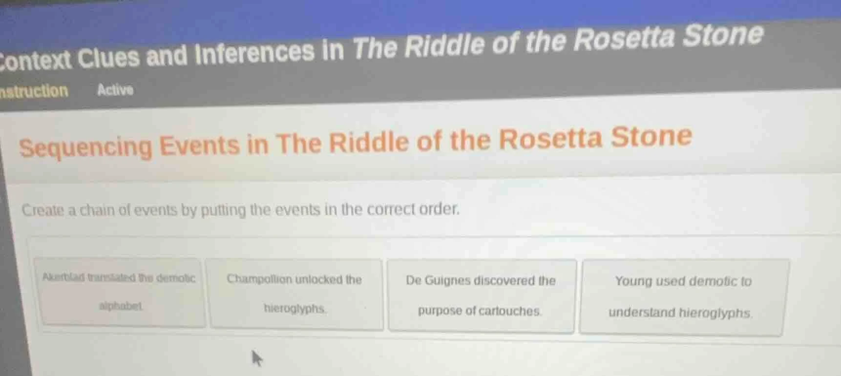 context clues and inferences in the riddle of the rosetta stone nstruct…