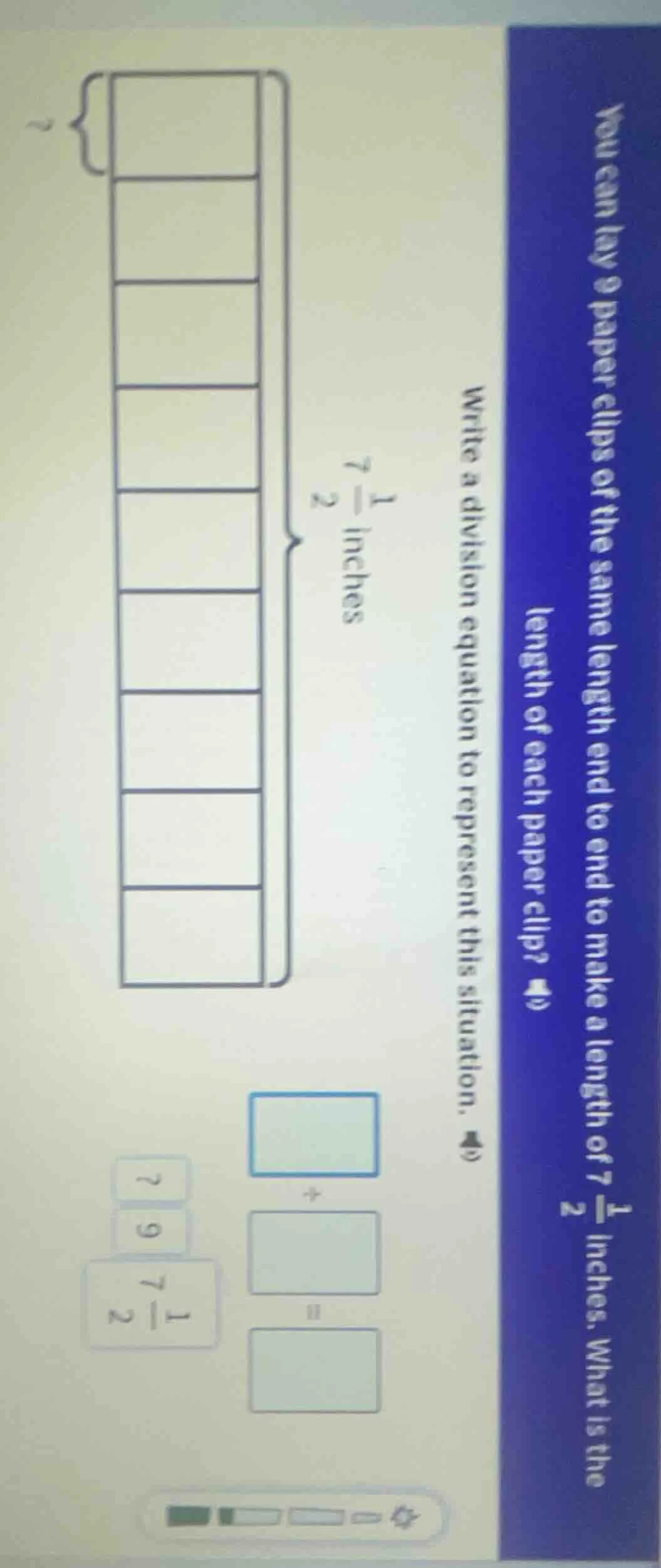 you can lay 9 paper clips of the same length end to end to make a lengt…