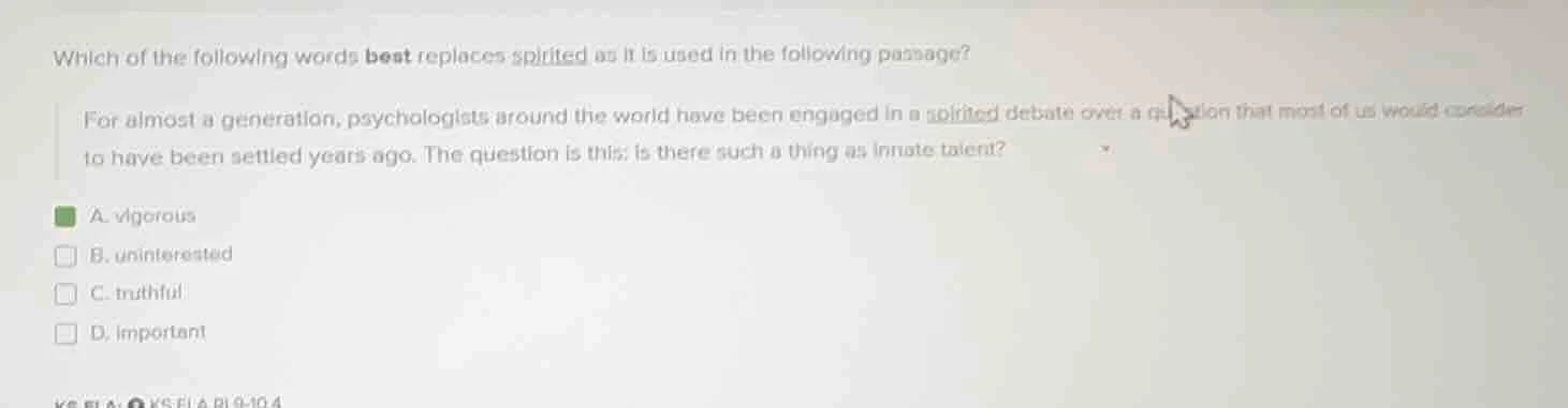 which of the following words best replaces spirited as it is used in th…