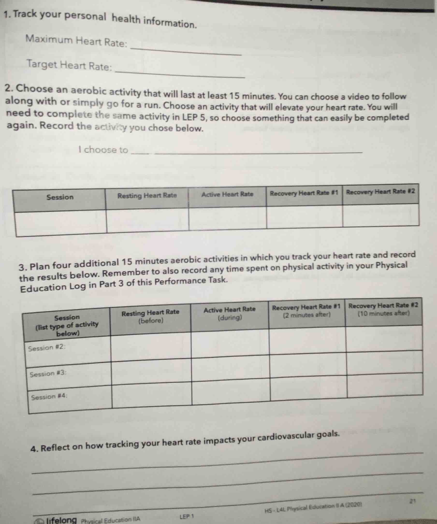1. track your personal health information. maximum heart rate: target h…