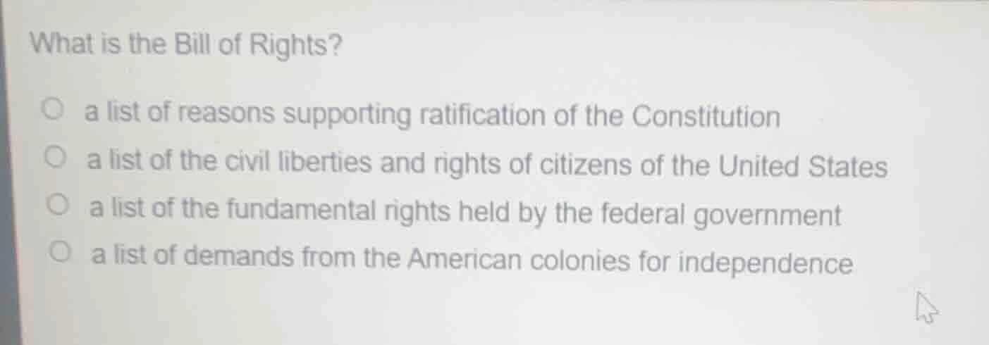 what is the bill of rights? a list of reasons supporting ratification o…