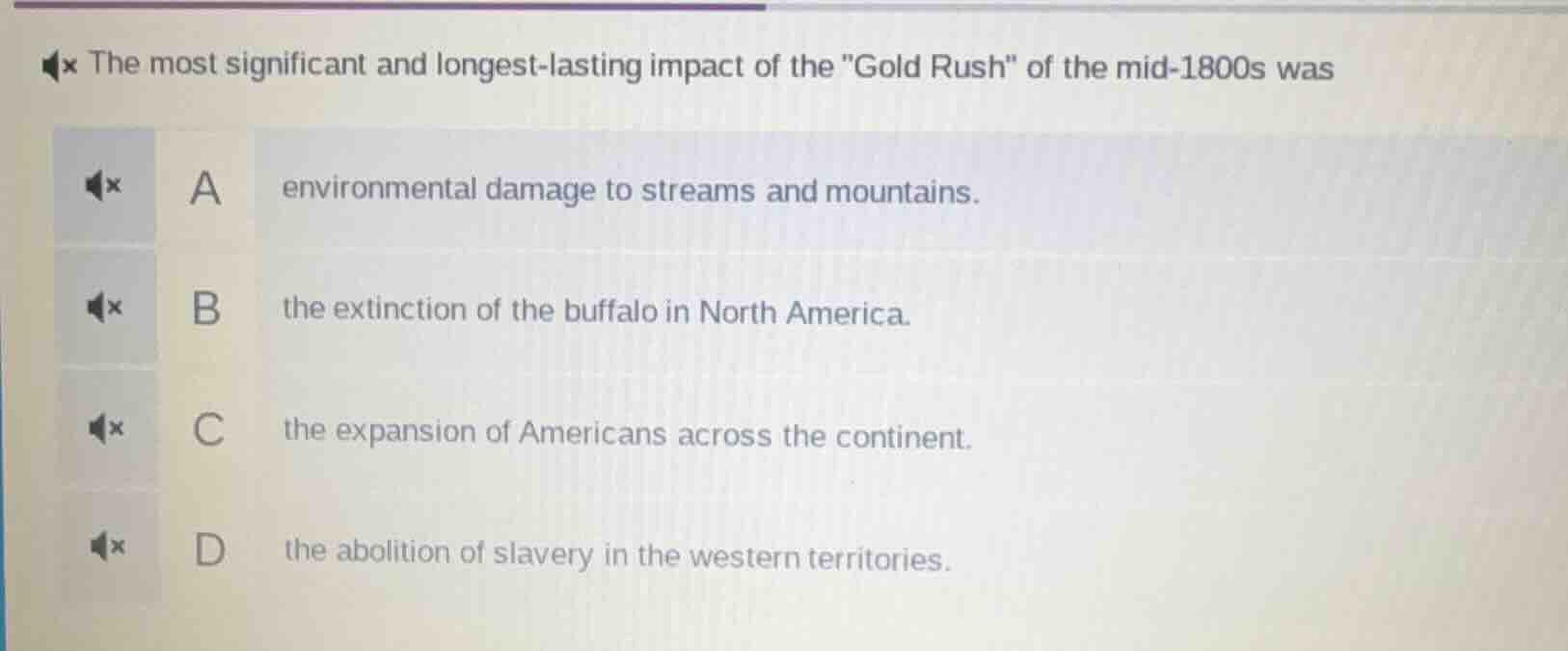 the most significant and longest-lasting impact of the \gold rush\ of t…