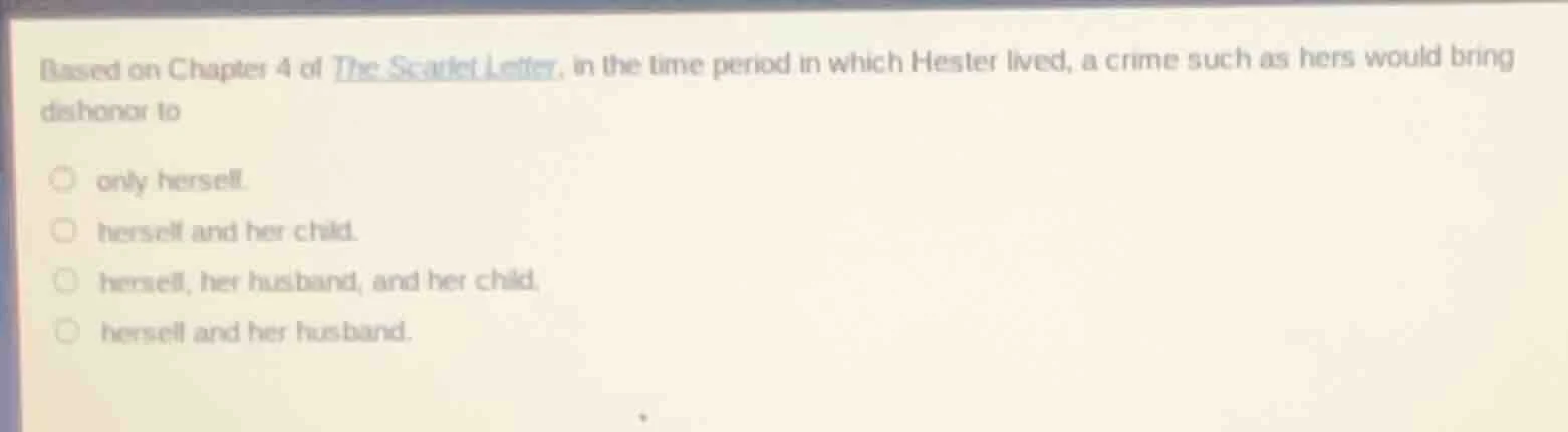 based on chapter 4 of the scarlet letter, in the time period in which h…