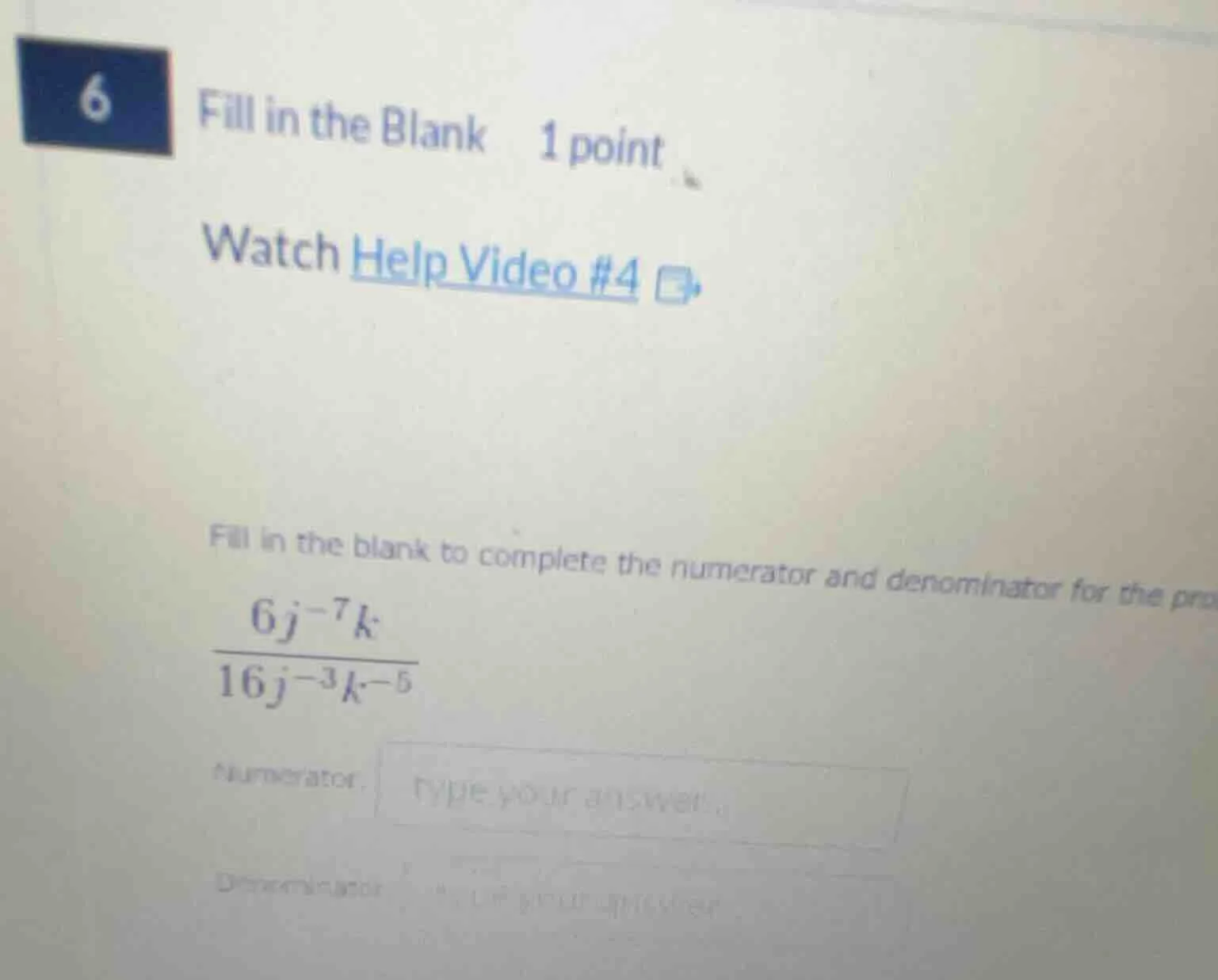 6 fill in the blank 1 point watch help video #4 fill in the blank to co…
