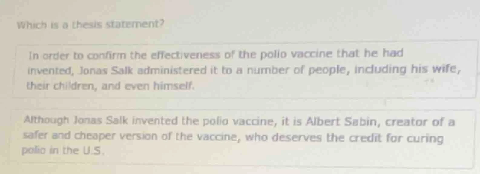 which is a thesis statement? in order to confirm the effectiveness of t…