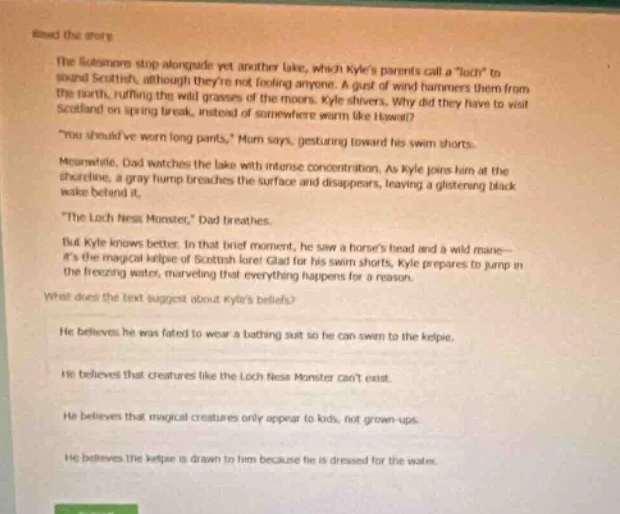 read the story the sulsons stop alongside yet another lake, which kyles…