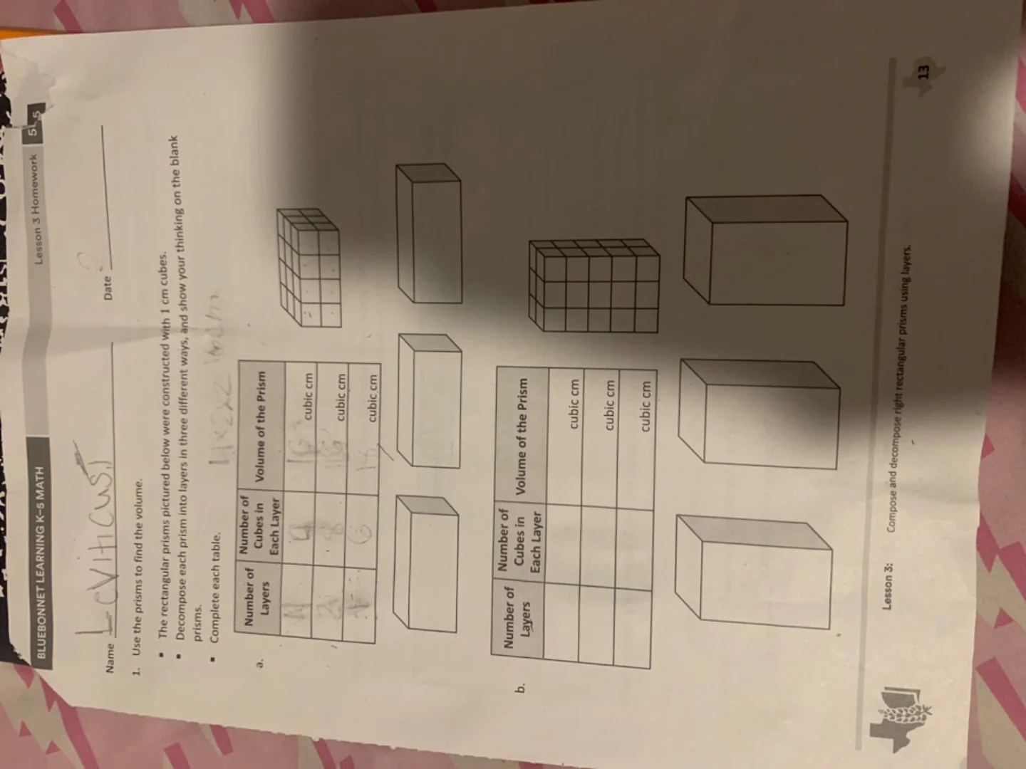 bluebonnet learning k-5 math lesson 3 homework 5.5 name date 1. use the…
