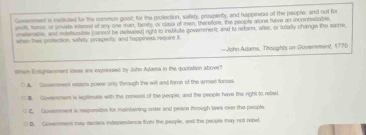 government is instituted for the common good; for the protection, safet…