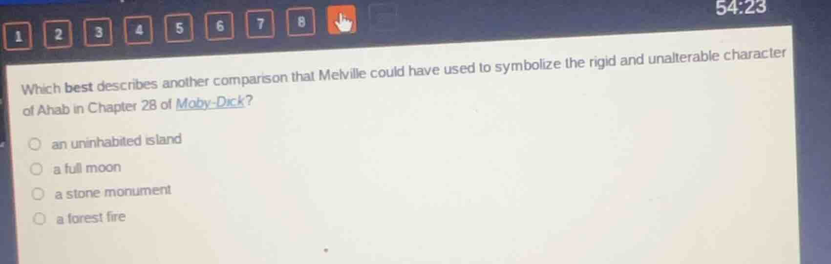 which best describes another comparison that melville could have used t…