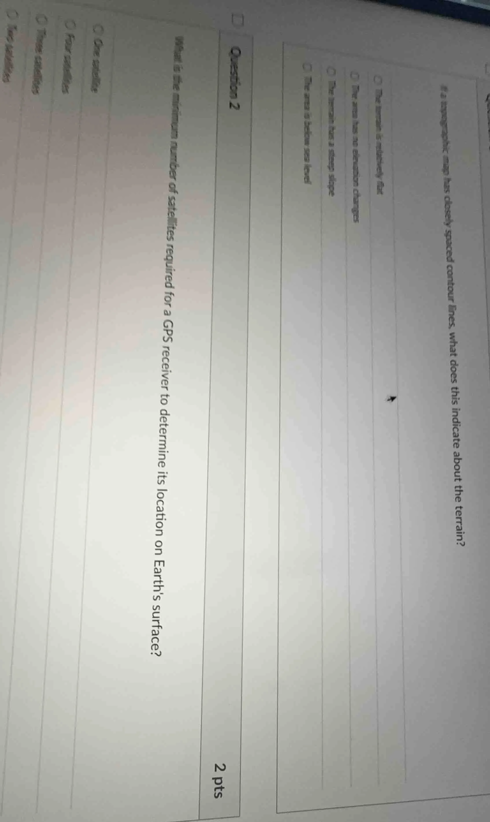 if a topographic map has closely spaced contour lines, what does this i…