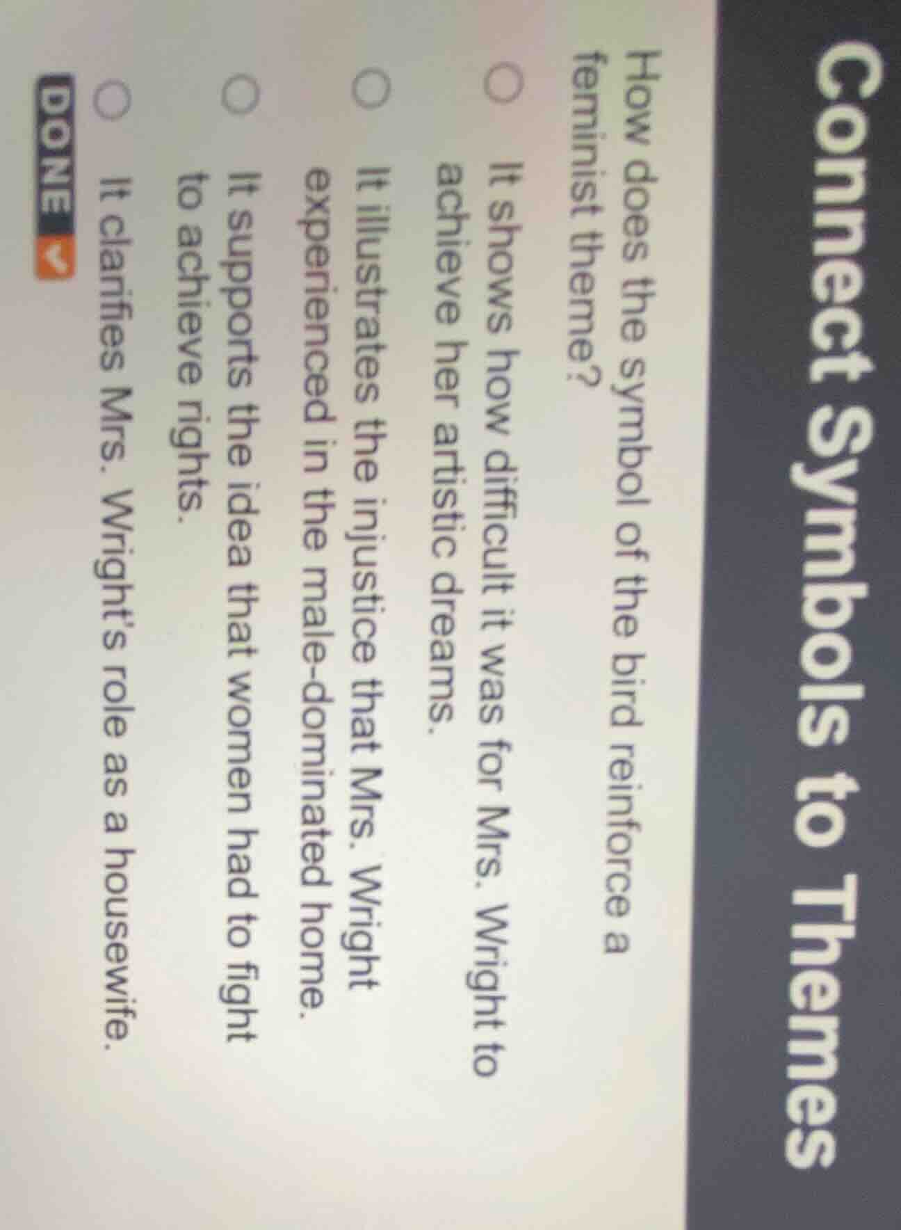 connect symbols to themes how does the symbol of the bird reinforce a f…