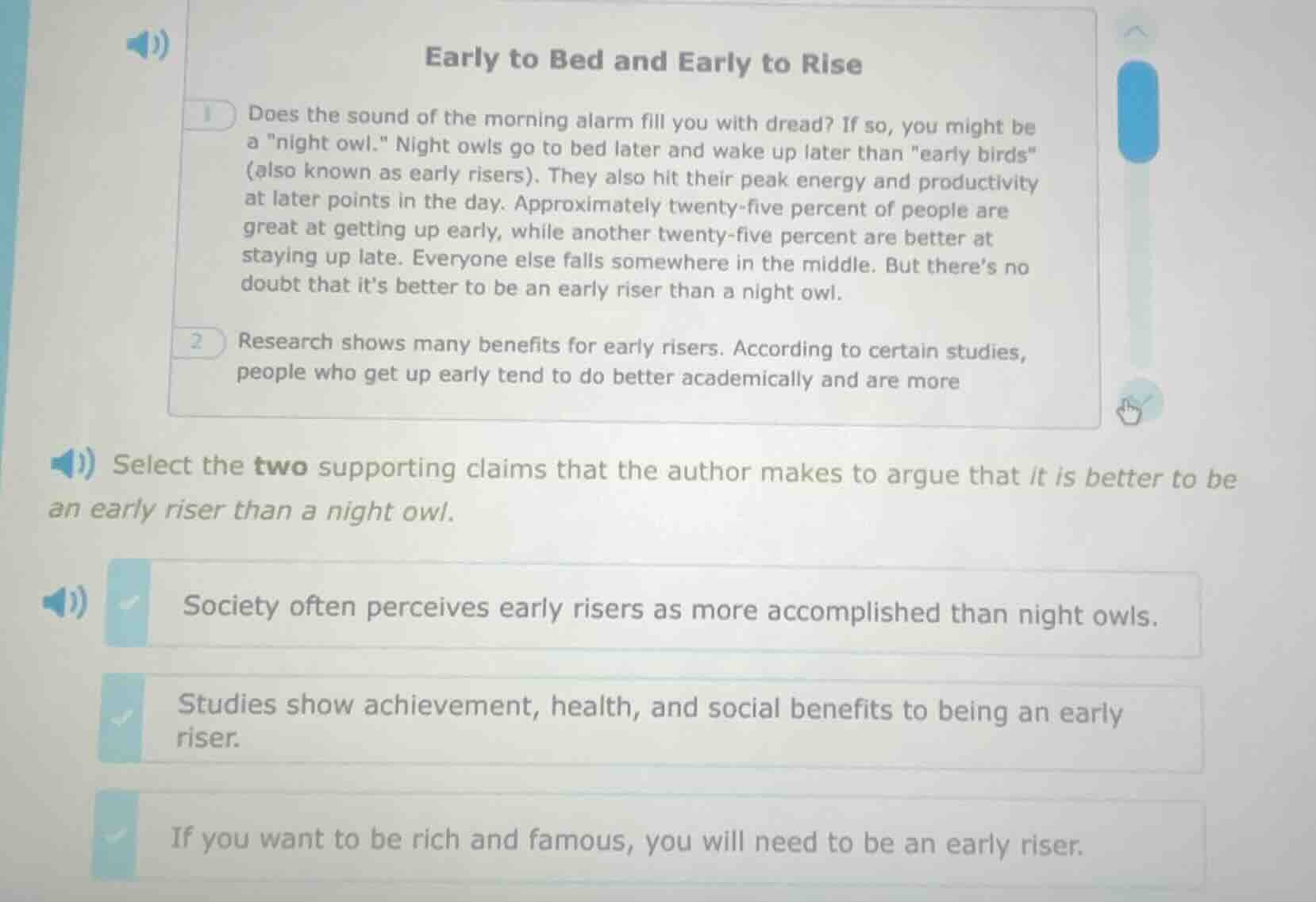 early to bed and early to rise 1 does the sound of the morning alarm fi…