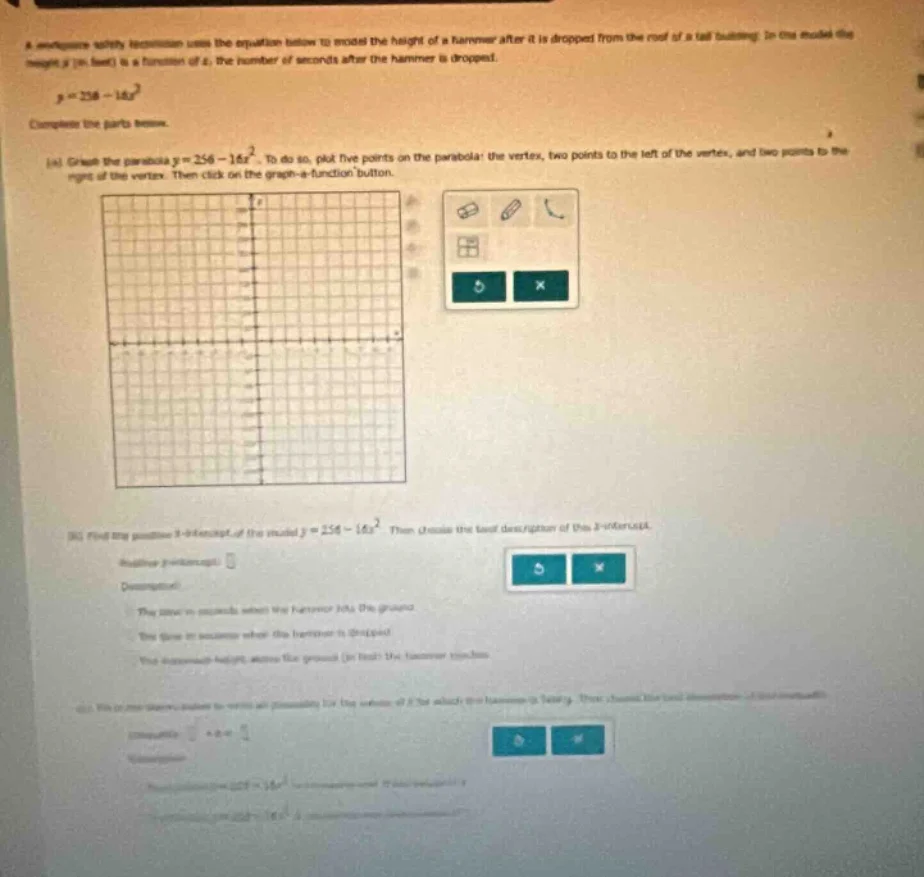 a warehouse safety technician uses the equation below to model the heig…