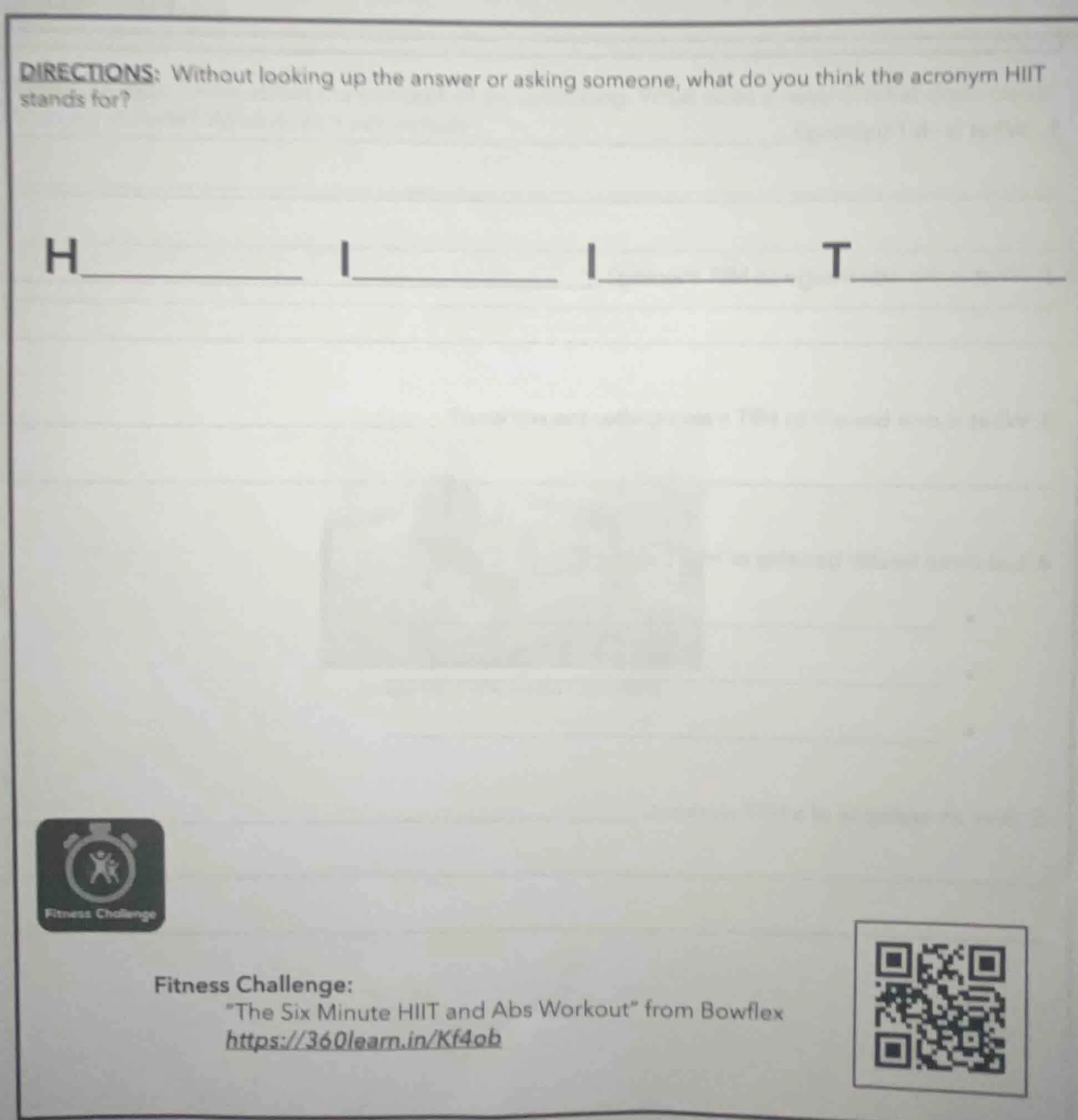 directions: without looking up the answer or asking someone, what do yo…