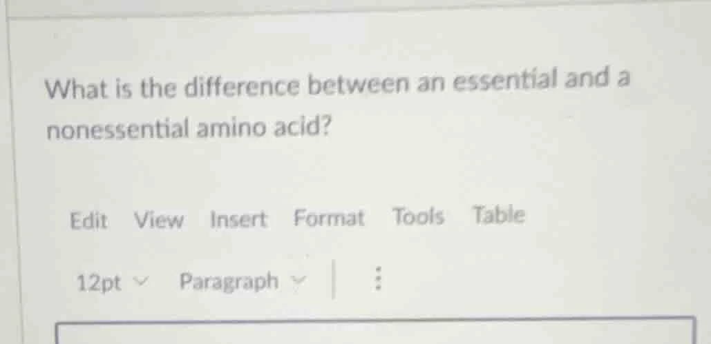 what is the difference between an essential and a nonessential amino ac…