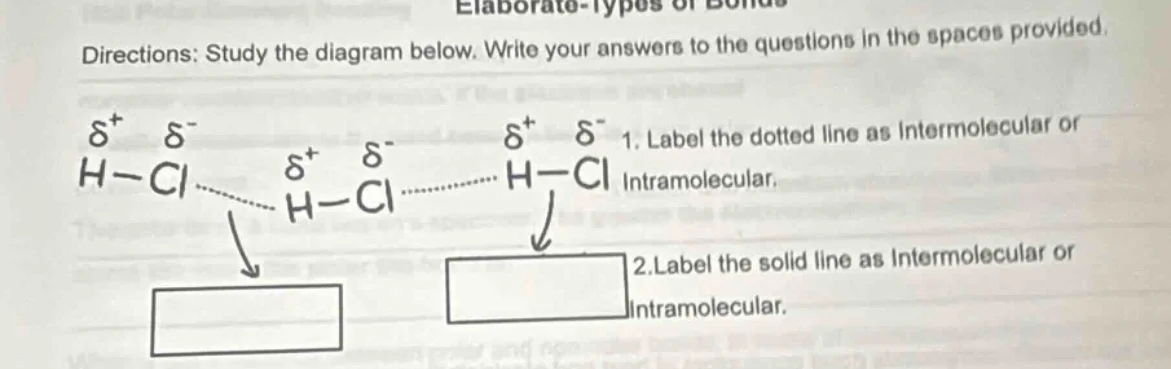 elaborate-types of bonds directions: study the diagram below. write you…