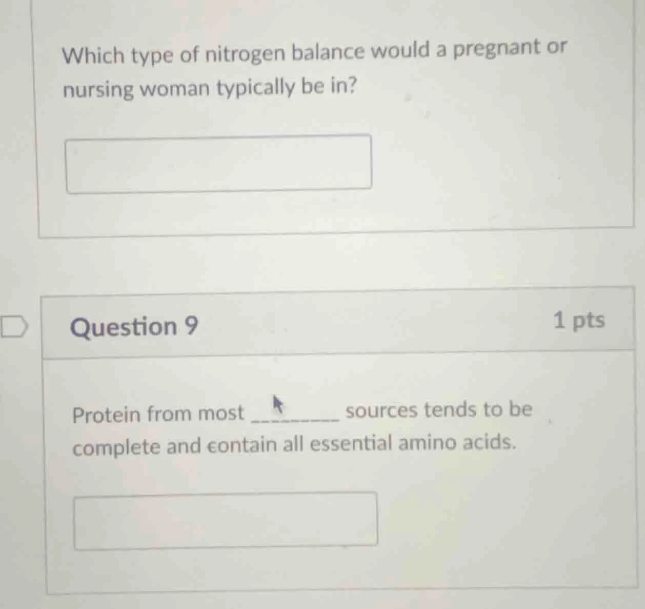 which type of nitrogen balance would a pregnant or nursing woman typica…