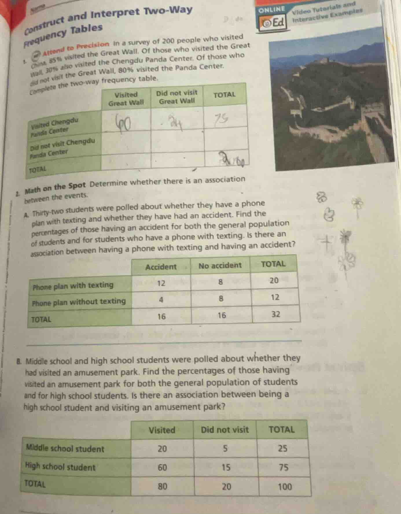 construct and interpret two-way frequency tables 1. attend to precision…