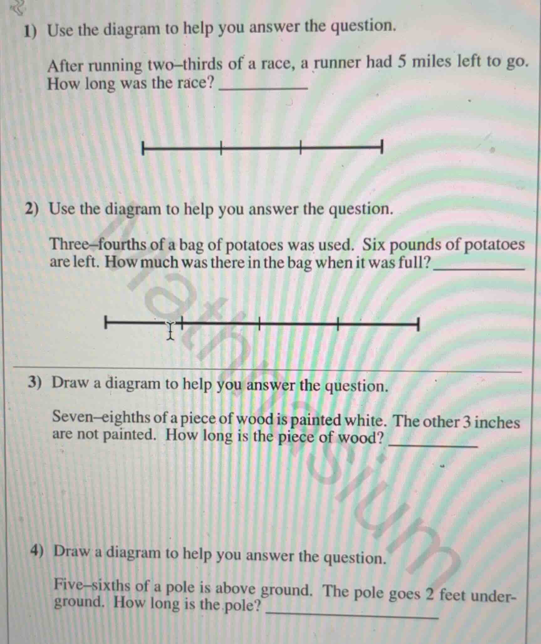 1) use the diagram to help you answer the question. after running two-t…