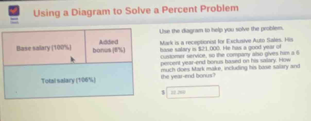 using a diagram to solve a percent problem use the diagram to help you …
