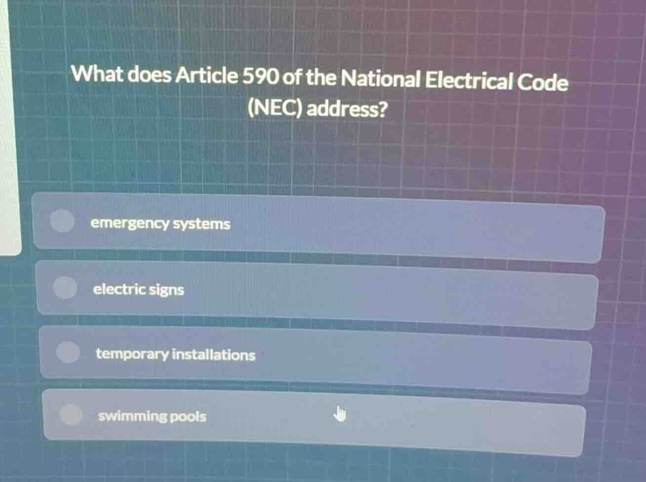 what does article 590 of the national electrical code (nec) address? em…